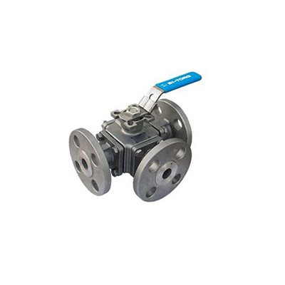 Bitorq 0084 MS 3WF Stainless Steel 3 Way 150 Flanged Manual Ball Valve