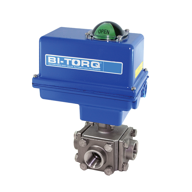 IS-3W (3-Way NPT) Electric Actuated Stainless Steel Ball Valves