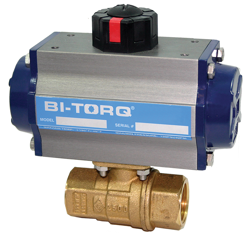 IP-2P (2 Piece) Pneumatic Actuated Brass Ball Valves