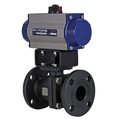 Fire-Safe 2 Piece Carbon Steel Flanged Ball Valves with Pneumatic Actuator
