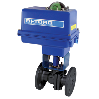 Fire Safe Ball Valve 2 Piece Flanged in Carbon Steel with Electric Actuator