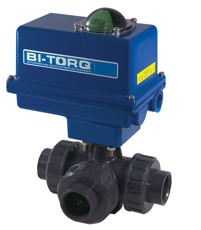 IC-3W (3-Way) Electric Actuated PVC Ball Valves