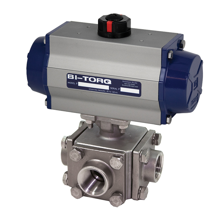 IS-3W (3-Way NPT) Pneumatic Actuated Stainless Steel Ball Valves